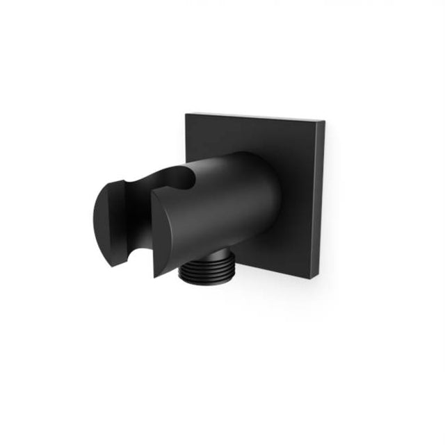 Artos - Shower Wall Outlet and Holder with Square Escutcheon Black