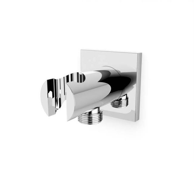 Artos - Shower Wall Outlet and Holder with Square Escutcheon Chrome