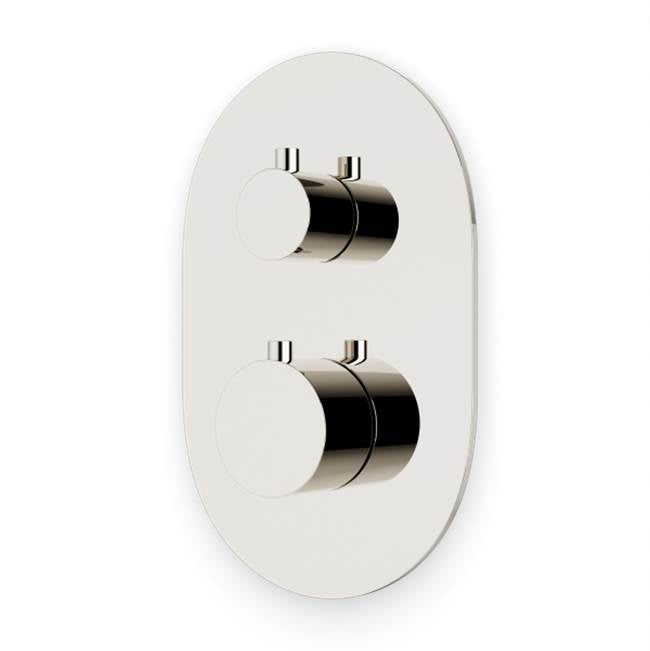 Artos - Round Thermostat with 3-Way Diverter & Off Position Trim Kit Polished Nickel