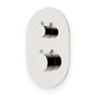 Artos - Round Thermostat with 3-Way Diverter & Off Position Trim Kit Polished Nickel