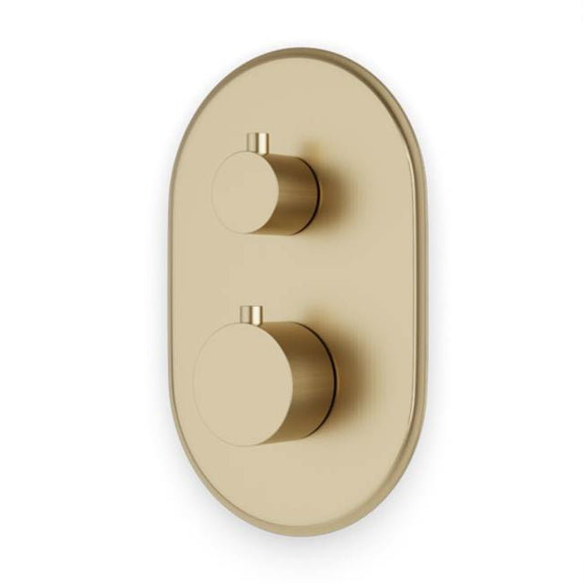 Artos - Classic Thermostat with 3-Way Diverter & Off Position Trim Kit Satin Brass