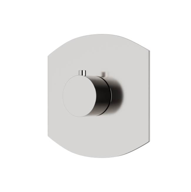 Artos - Transitional Thermostat Trim Kit with Round Handle Brushed Nickel