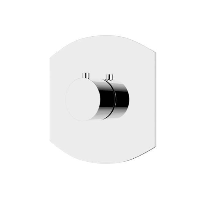 Artos - Transitional Thermostat Trim Kit with Round Handle Chrome