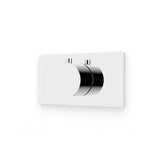 Artos - Square & Round Thermostat Trim Kit with Letterbox Plate Chrome - Chrome