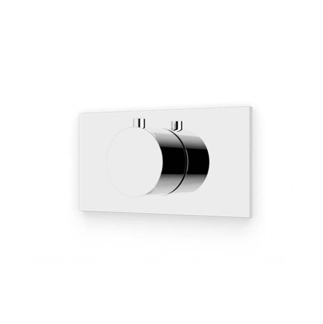 Artos - Square & Round Thermostat Trim Kit with Letterbox Plate Chrome - Chrome