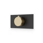 Artos - Square & Round Thermostat Trim Kit with Letterbox Plate Satin Brass/Matte Black