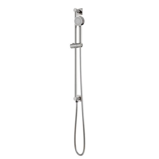 Artos - Square & Round Slidebar Kit with Integrated Water Outlet and Multifunction Hand Shower Brushed Nickel