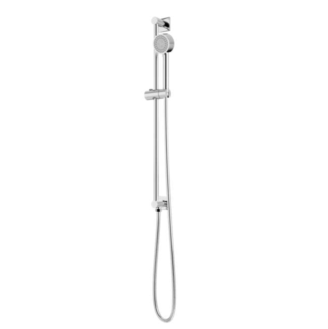 Artos - Square & Round Slidebar Kit with Integrated Water Outlet and Multifunction Hand Shower Chrome