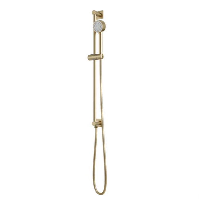 Artos - Square & Round Slidebar Kit with Integrated Water Outlet and Multifunction Hand Shower Satin Brass