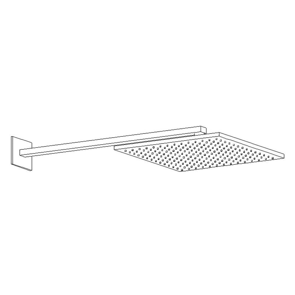 Artos - 12'' Shower Rainhead Wall Mount, Chrome - Chrome