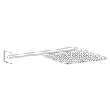 Artos - 12'' Shower Rainhead Wall Mount, Chrome - Chrome