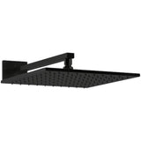 Artos - 12'' Shower Rainhead Wall Mount, Matte Black - Black