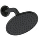 Artos - 6'' Shower Rainhead Wall Mount, Angled Arm, RND, Black - Black