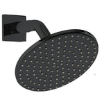 Artos - 6'' Shower Rainhead Wall Mount, Angled Arm, R+S, Black - Black