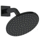 Artos - 6'' Shower Rainhead Wall Mount, Angled Arm, R+S, Black - Black