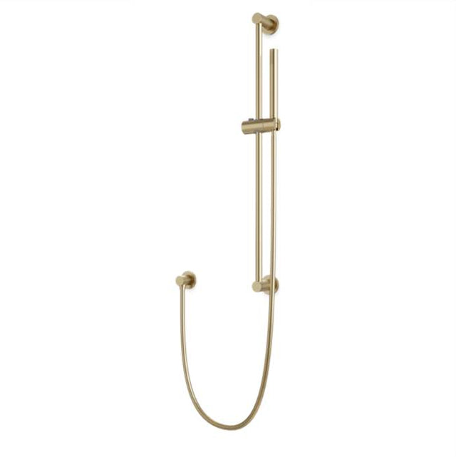 Artos - Round Slidebar Kit with Separate Water Outlet and Hand Shower Satin Brass