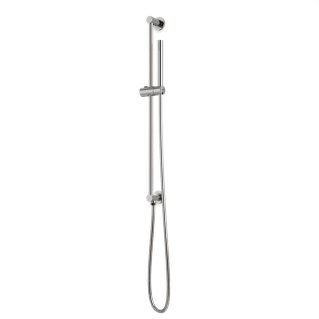 Artos - Round Slidebar Kit with Integrated Water Outlet and Hand Shower Brushed Nickel