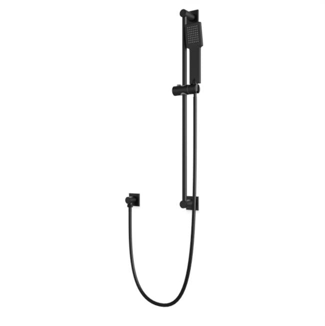 Artos - Square Slidebar Kit with Separate Water Outlet and Hand Shower Matte Black