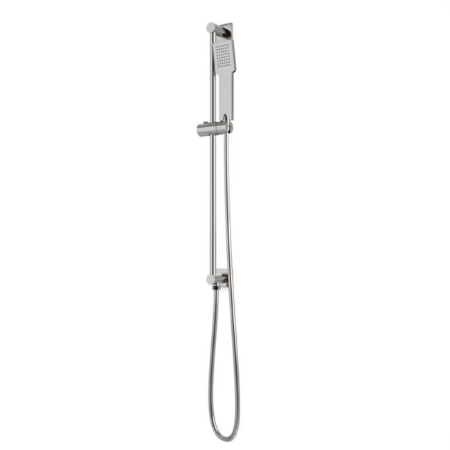 Artos - Square Slidebar Kit with Integrated Water Outlet and Hand Shower Brushed Nickel