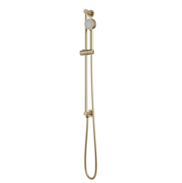 Artos - Round Slidebar Kit with Integrated Water Outlet and Multifunction Hand Shower Satin Brass