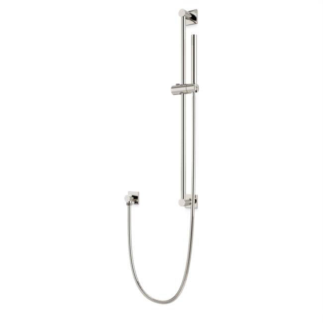 Artos - Square Slidebar Kit with Separate Water Outlet and Microphone Hand Shower Polished Nickel