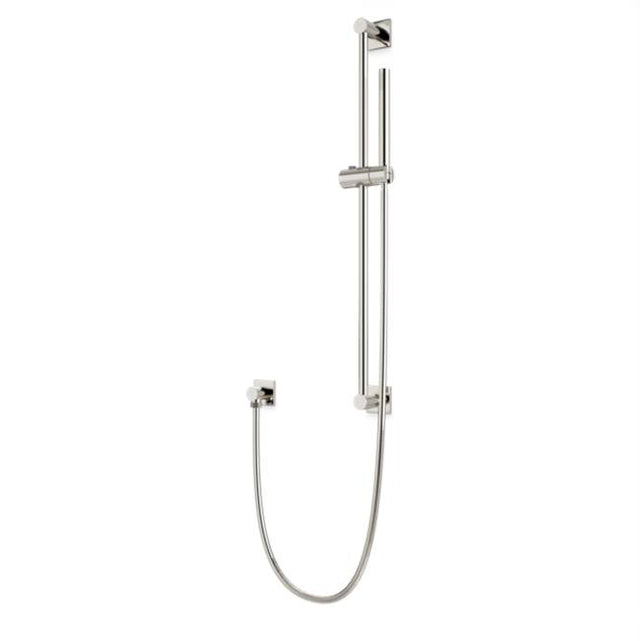 Artos - Square Slidebar Kit with Separate Water Outlet and Microphone Hand Shower Polished Nickel