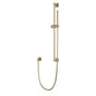Artos - Square Slidebar Kit with Separate Water Outlet and Microphone Hand Shower Satin Brass