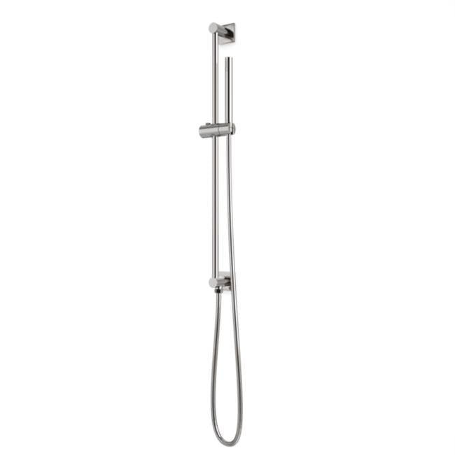 Artos - Square Slidebar Kit with Integrated Water Outlet and Microphone Hand Shower Brushed Nickel