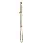 Artos - Square Slidebar Kit with Integrated Water Outlet and Microphone Hand Shower Satin Brass