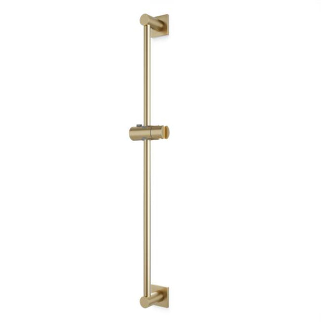 Artos - Slide Bar with Square Escutcheons Satin Brass