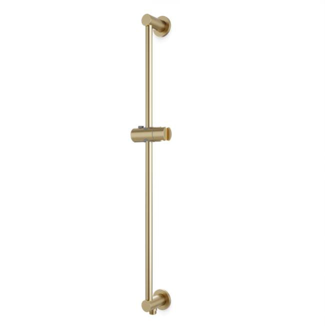 Artos - Slidebar with Integrated Water Outlet and Round Escutcheons Satin Brass