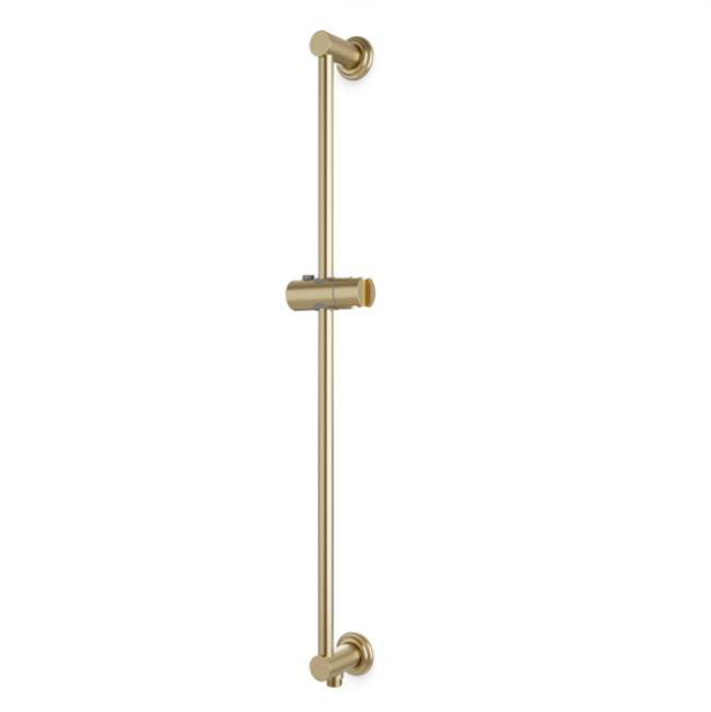 Artos - Slidebar with Integrated Water Outlet and Classic Escutcheons Satin Brass