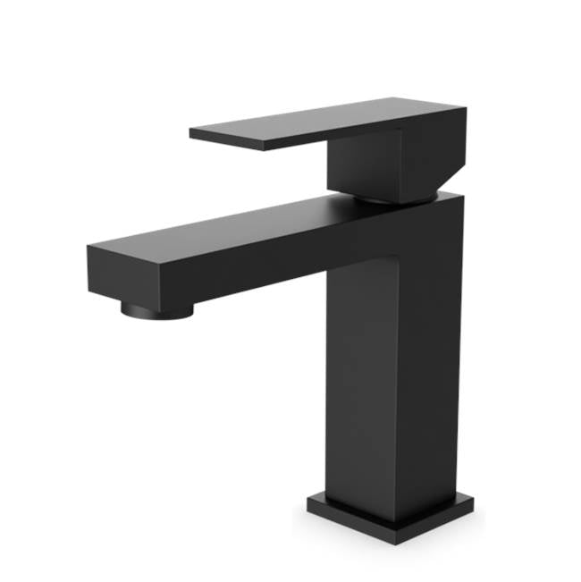 Artos - Trova Square Single Hole Lavatory Faucet Matte Black - Black
