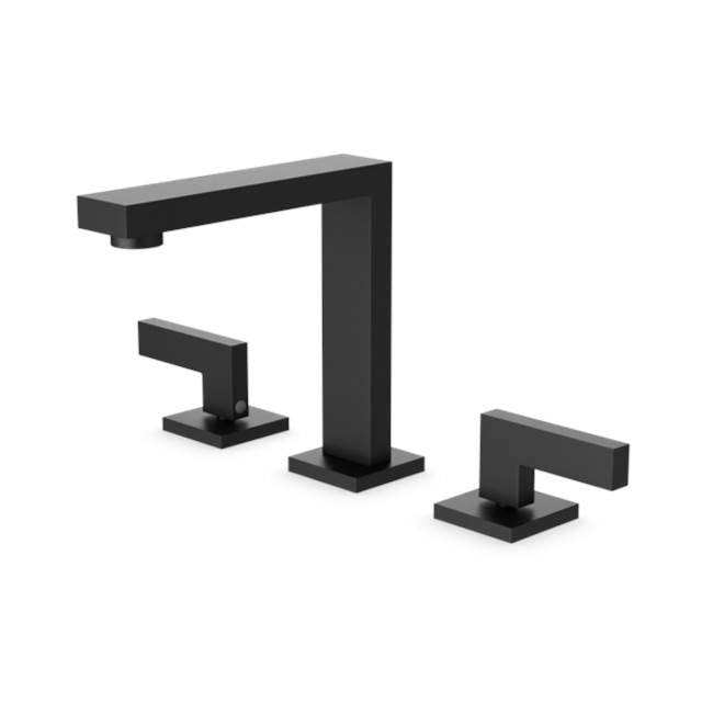 Artos - Trova Square 8'' Widespread Lavatory Faucet Matte Black - Black