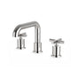 Artos - Round 8'' Widespread Lavatory Faucet with Low Spout & Cross Handles Brushed Nickel