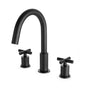 Artos - Round 8'' Widespread Lavatory Faucet with Cross Handles Black