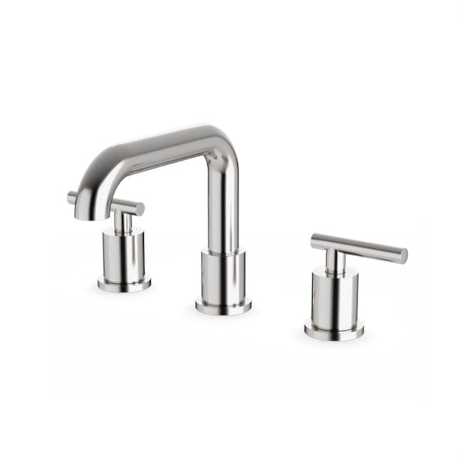 Artos - Round 8'' Widespread Lavatory Faucet with Low Spout & Lever Handles Brushed Nickel