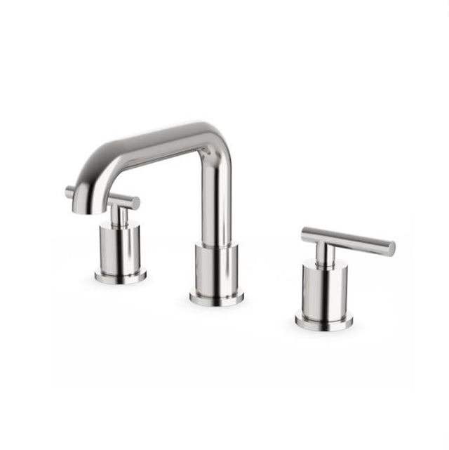 Artos - Round 8'' Widespread Lavatory Faucet with Low Spout & Lever Handles Brushed Nickel
