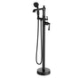 Artos - Classic Floor Mount Tub Filler Trim Kit with Hand Held Shower Matte Black