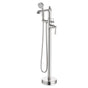 Artos - Classic Floor Mount Tub Filler Trim Kit with Hand Held Shower Brushed Nickel