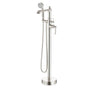 Artos - Classic Floor Mount Tub Filler Trim Kit with Hand Held Shower Polished Nickel