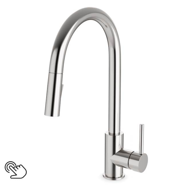 Artos - Trova Touch Activated Modern Kitchen Faucet with Pulldown Spray Brushed Nickel