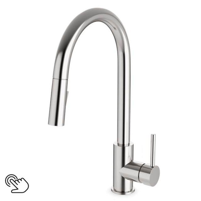 Artos - Trova Touch Activated Modern Kitchen Faucet with Pulldown Spray Brushed Nickel