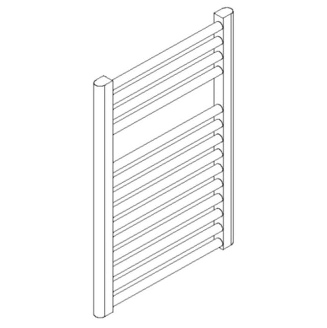 Artos - Denby Towel Warmer 27'' x 18'' Plug-In Polished Nickel - Polished Nickel