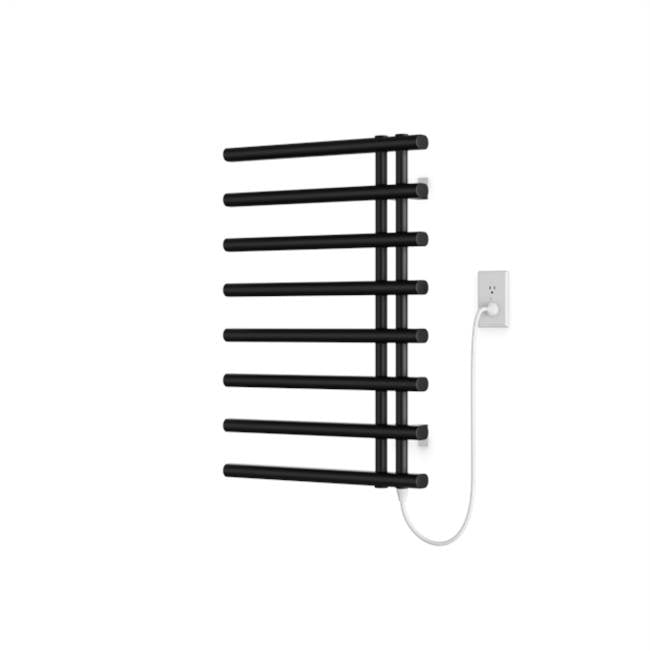 Artos - Linx Round 30'' x 20'' Plug-In Towel Dryer with Element on Right Matte Black