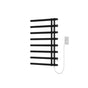 Artos - Linx Round 30'' x 20'' Plug-In Towel Dryer with Element on Right Matte Black