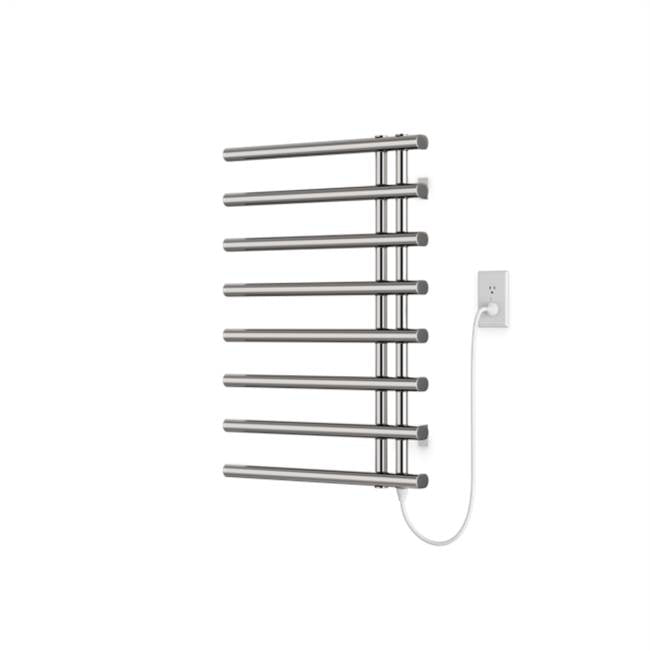 Artos - Linx Round 30'' x 20'' Plug-In Towel Dryer with Hardwire Kit on Right Brushed Nickel