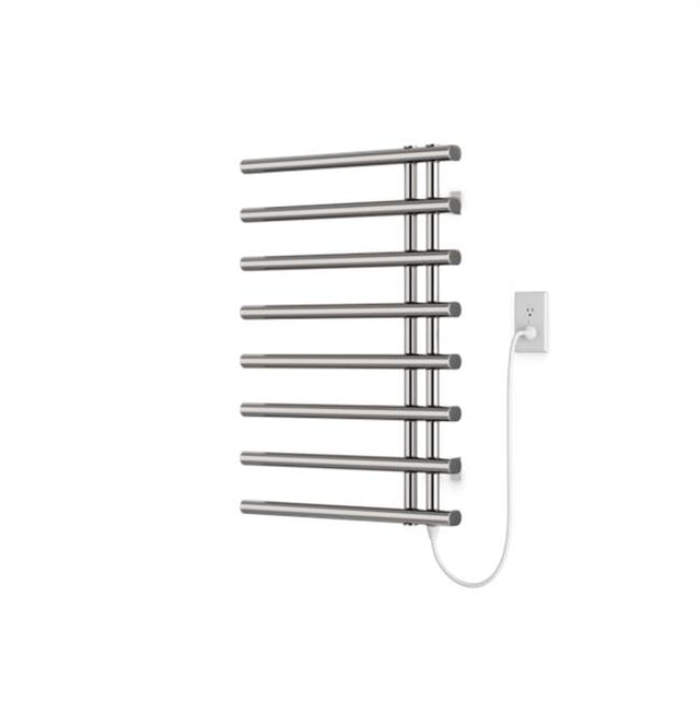 Artos - Linx Round 30'' x 20'' Plug-In Towel Dryer with Hardwire Kit on Right Brushed Nickel
