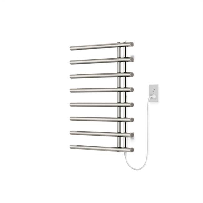 Artos - Linx Round 30'' x 20'' Plug-In Towel Dryer with Element on Right Polished Nickel