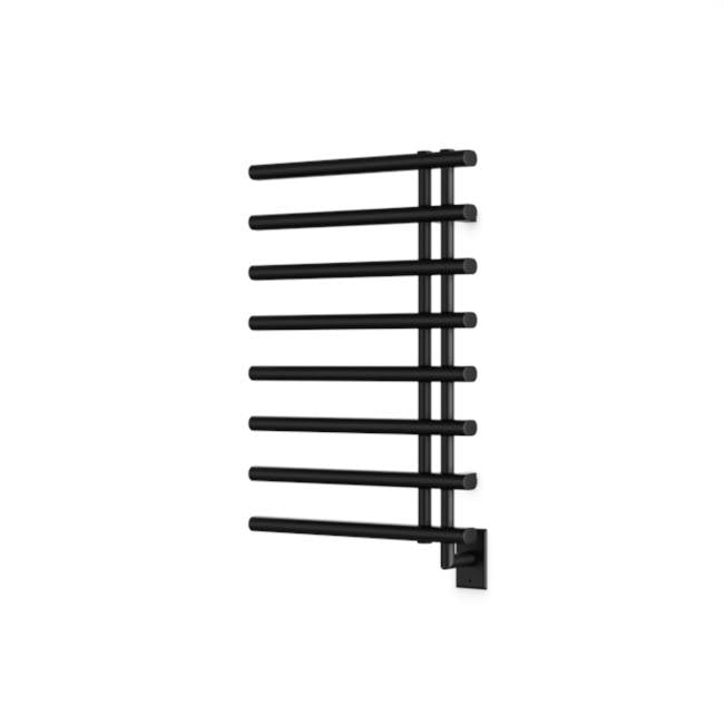 Artos - Linx Round 30'' x 20'' Hardwired Towel Dryer with Hardwire Kit on Right Matte Black